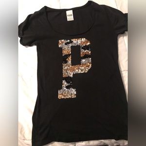 PINK P sequin T-shirt